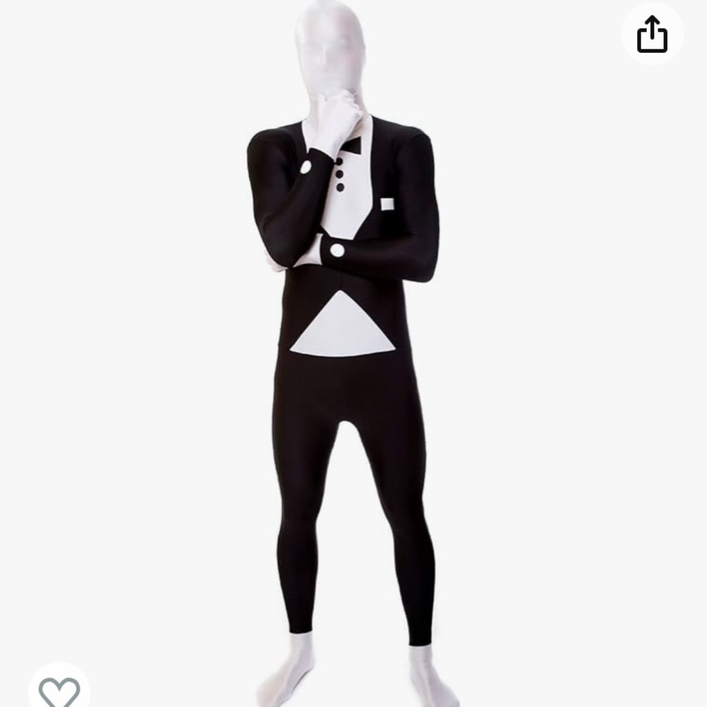 Tuxedo morphsuit costume  medium